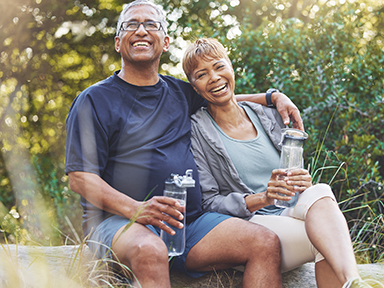 Happy Older Couple Covered By An IBX Medicare Supplement Plan
