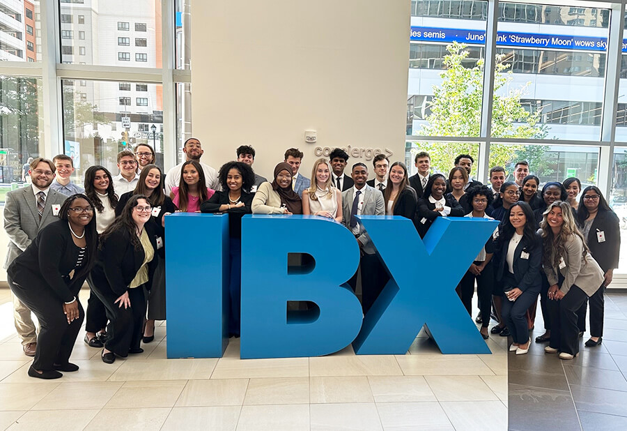 college interns at IBX