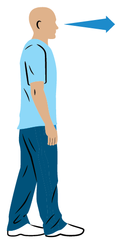 Illustration of a person looking straight forward