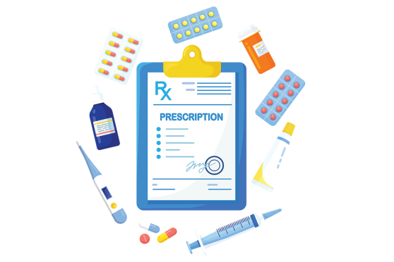Illustration of a prescription pad