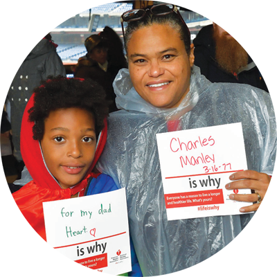 Father And Son Running To Promote Heart Health.