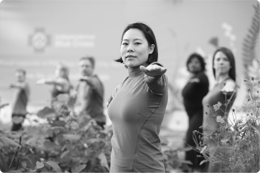 Local employees and residents enjoyed free “Yoga and Nutrition in the Garden” sessions through our IBX Healthy Steps program last summer.