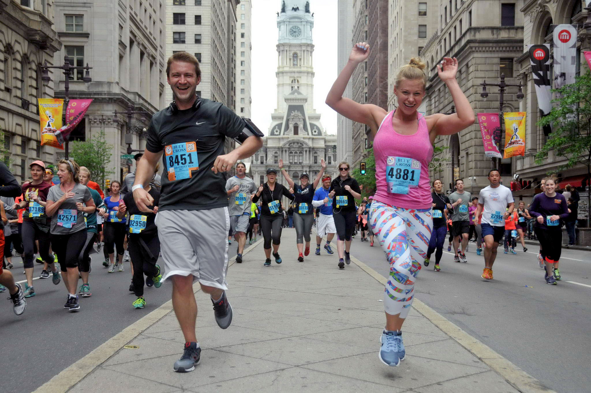 Man And Woman Participating In Fearless Fit Run